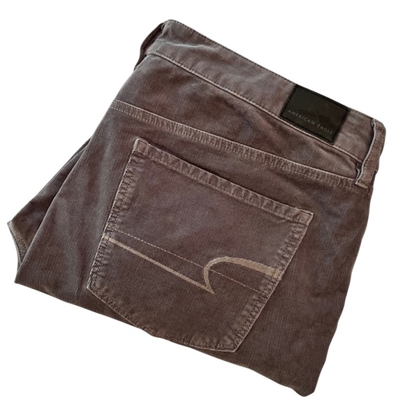 American Eagle Gray Super Stretch Corduroy High Rise Jegging Pants, size 14 - Picture 10 of 10